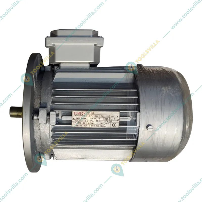 Elmech 1 Hp 4 Pole Flange Mounted Three Phase A.C. Induction Motor With 1 Year Warranty & ISI Certified