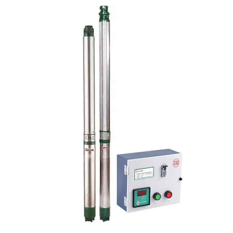 CRI 1Hp 9 Stage 4"(V4) 1Phase Water Filled Submersible Pump With CP, 71m Head (GENIE, CRI4R-3E/09) - 1 Year Warranty