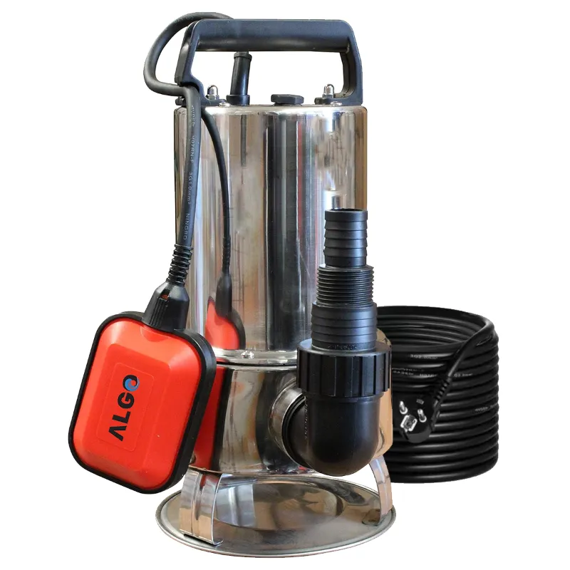 Algo 1 Hp 1Phase Sewage Submersible Pump, 9m Head, SS Body, with 10m Cable & Float Switch(Zingo-SS10) - 1 Year Warranty