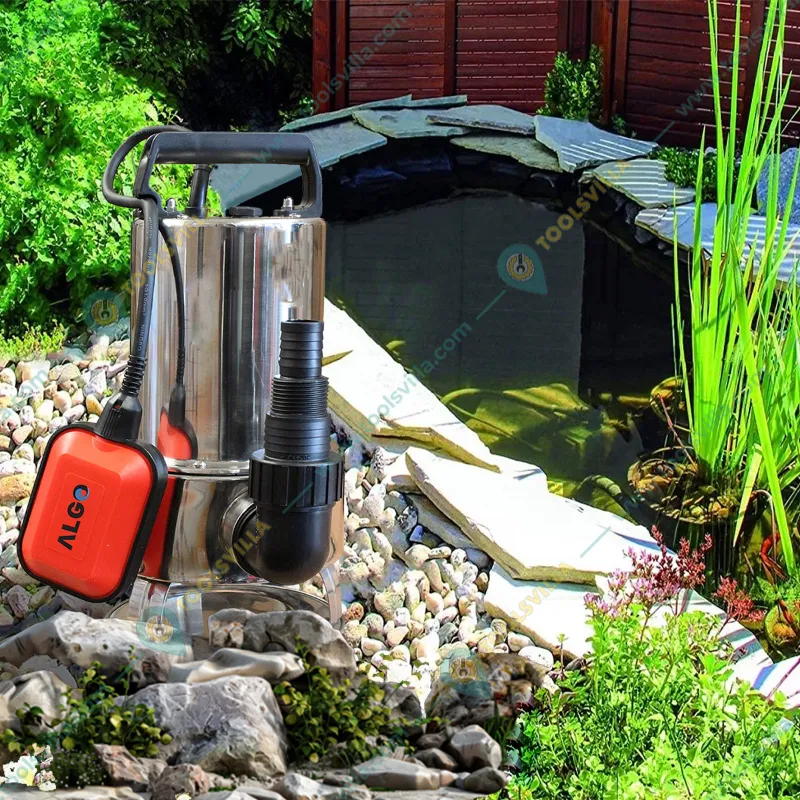 Algo 1 Hp 1Phase Sewage Submersible Pump, 9m Head, SS Body, with 10m Cable & Float Switch(Zingo-SS10) - 1 Year Warranty