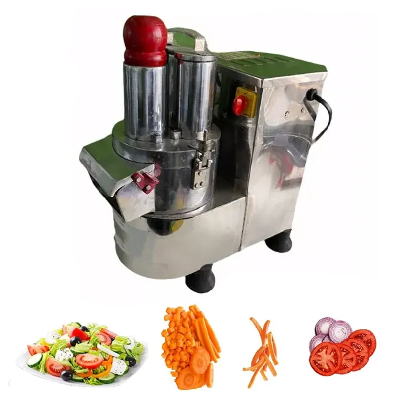 Commercial 1 HP Semi-Automatic Stainless Steel Vegetable Cutting Machine, 300-400 kg/hr Capacity