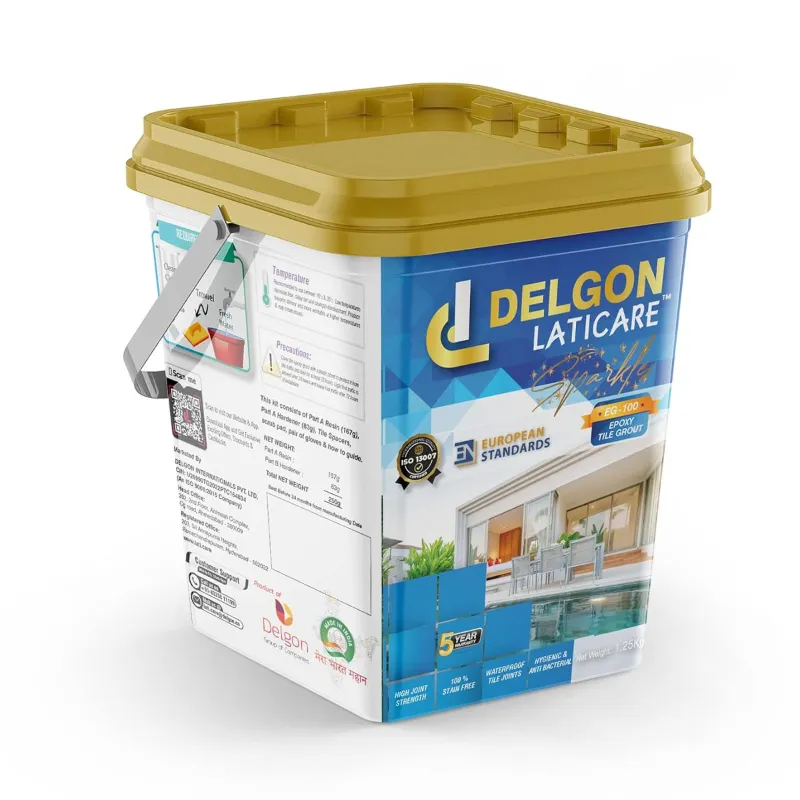 Delgon Laticare 1 Kg Silver Dusky Safrron - 208 Premium Sparkle/Glitter Epoxy Tile Grout 