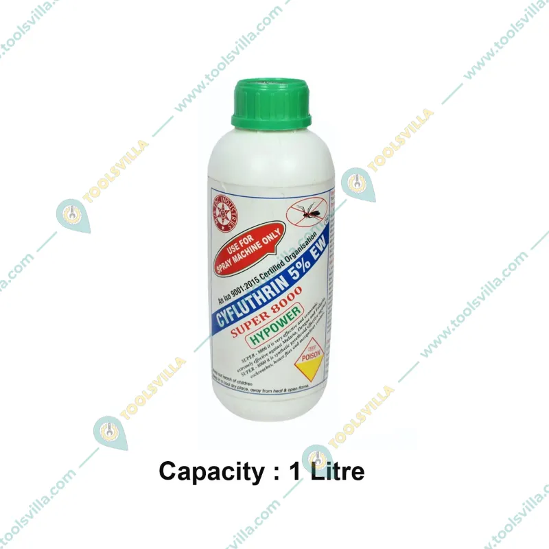 Super-8000 Cyfluthrin 5% EW 1 Litre Anti Mosquito Repellent For Mosquitoes & House Flies Control (Pack of 5)
