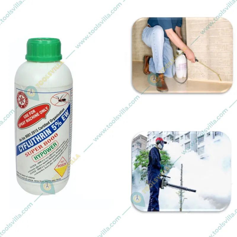 Super-8000 Cyfluthrin 5% EW 1 Litre Anti Mosquito Repellent For Mosquitoes & House Flies Control (Pack of 5)
