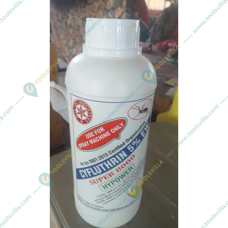 Super-8000 Cyfluthrin 5% EW 1 Litre Anti Mosquito Repellent For Mosquitoes & House Flies Control (Pack of 5)