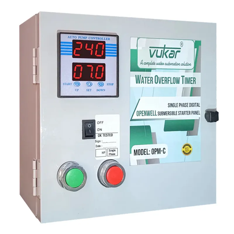 Vukar 0.5 Hp 1Phase Semi-Automatic Openwell Starter Panel With Overflow Timer & Motor Safety (OPM-C) - 3 Months Warranty