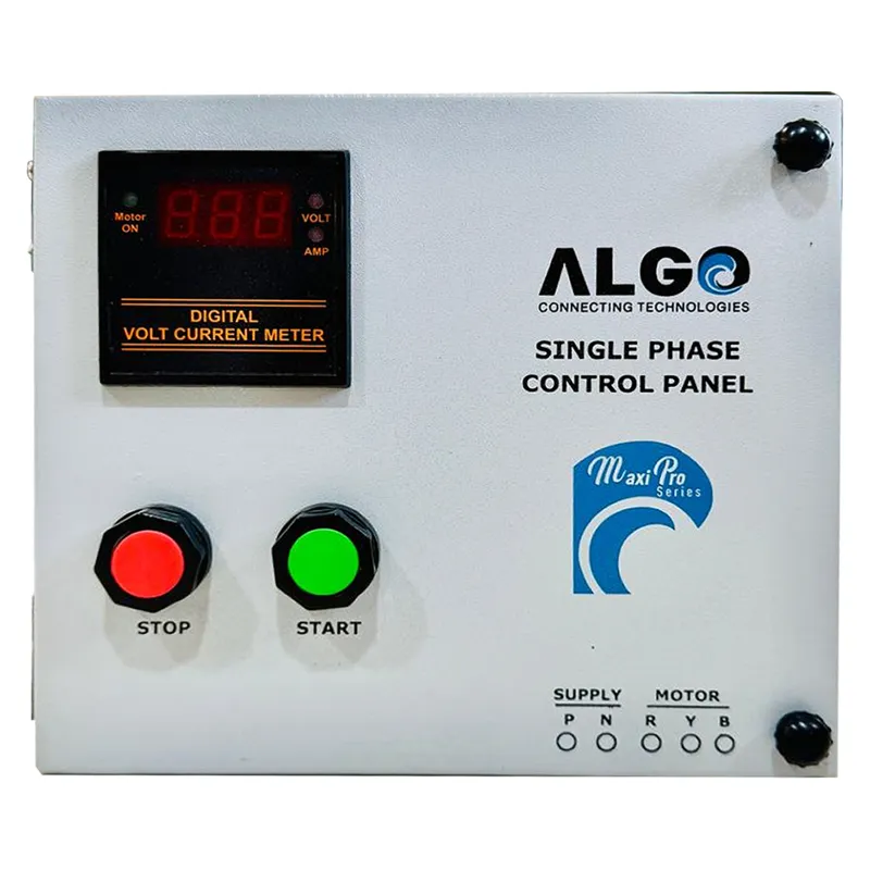 Algo 1.5 Hp Singe Phase Digital V4 MCB Control Panel, 72μF Running Capacitor for Water Filled Submersible Pumps (Maxi Pro-D-15)