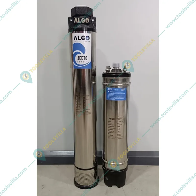 Algo 1Hp 10 Stage(4 inch) 1Ph Water Cooled Copper Winding Submersible Pump, 58m Head (Jeeto-10) - 1 Year Warranty