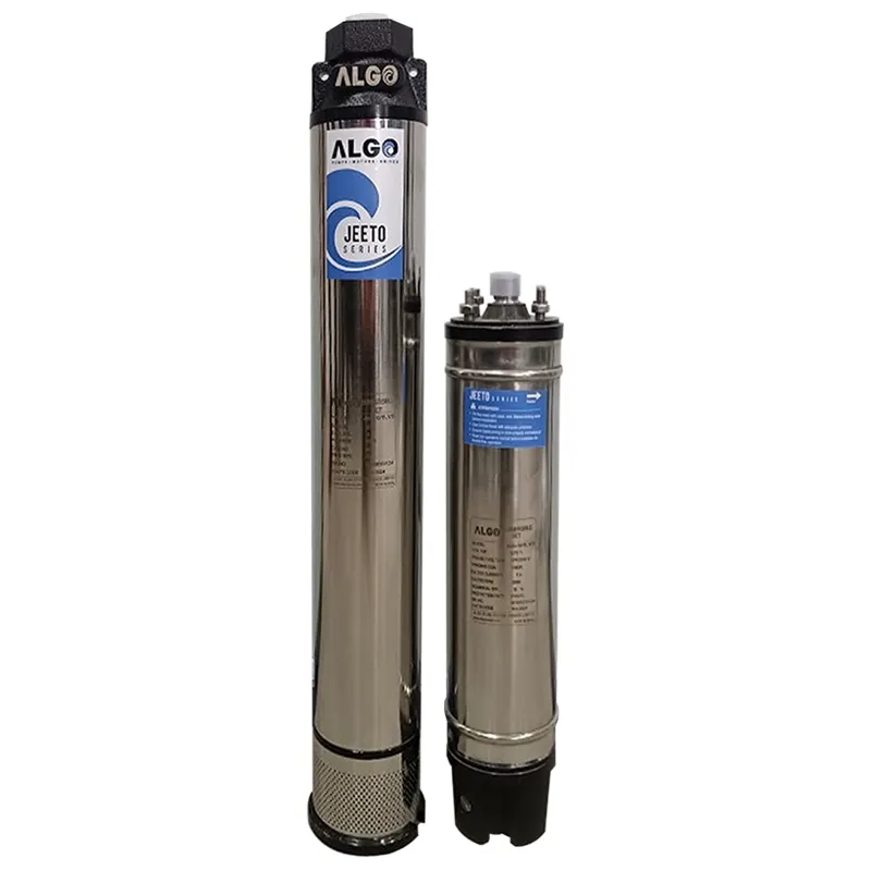 Algo 1Hp 10 Stage(4 inch) 1Ph Water Cooled Copper Winding Submersible Pump, 58m Head (Jeeto-10) - 1 Year Warranty