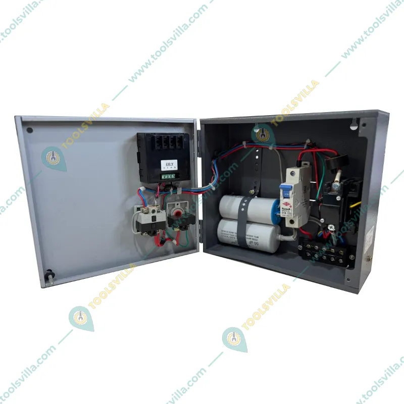 Algo 1 Hp Singe Phase Digital V4 MCB Control Panel, 50μF Running Capacitor for Water Filled Submersible Pumps (Maxi Pro-D-10)