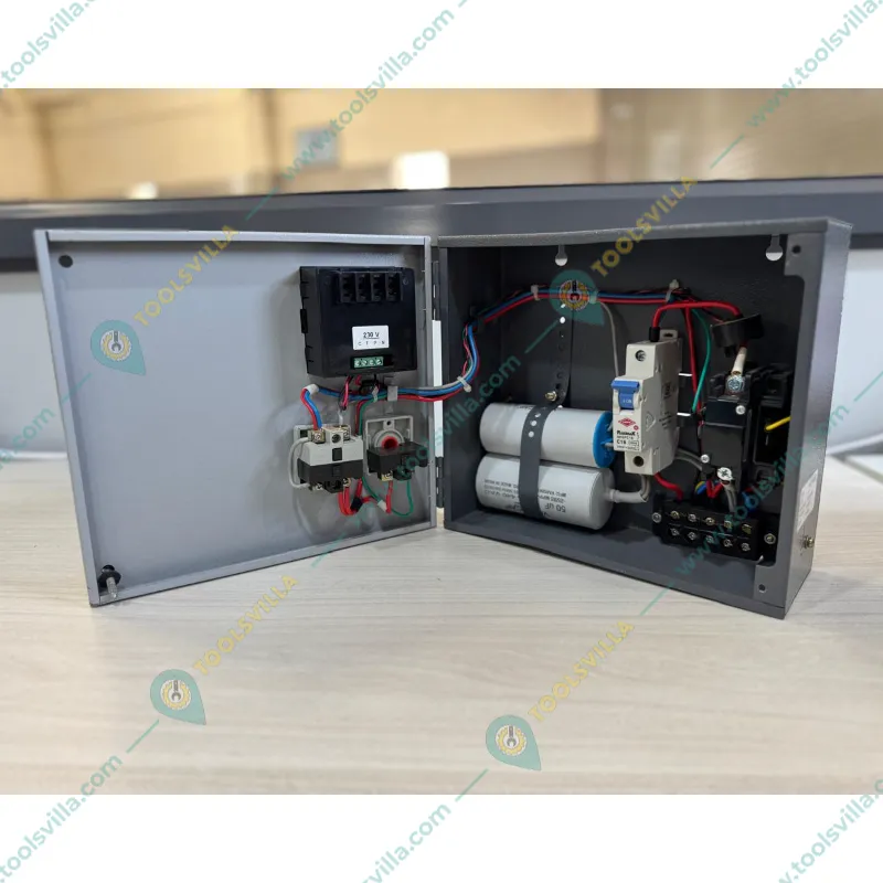 Algo 1 Hp Singe Phase Digital V4 MCB Control Panel, 50μF Running Capacitor for Water Filled Submersible Pumps (Maxi Pro-D-10)