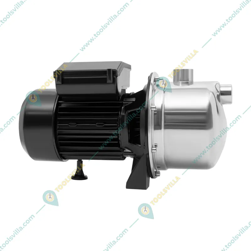Algo 1 Hp Single Phase Self Priming SS Jet Pump 35m Head, 60 LPM Discharge, 25x25mm - 1 Year Warranty (JS-3-07S)