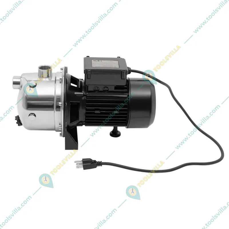 Algo 1 Hp Single Phase Self Priming SS Jet Pump 35m Head, 60 LPM Discharge, 25x25mm - 1 Year Warranty (JS-3-07S)