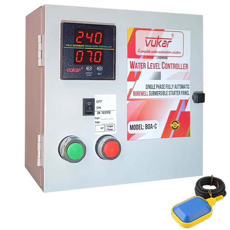 Vukar 3 Hp 1Ph Fully Automatic Borewell Submersible Pump Starter Panel With Float Switch (BOA-C) - 3 Months Warranty
