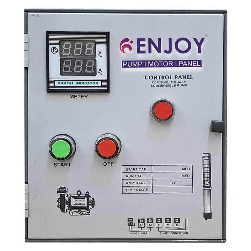 ENJOY 3Hp 1Phase V4 Digital Relay Control Panel, 20-32Amp Relay, 50+50μF Capacitor, for Water Filled Submersible Pumps