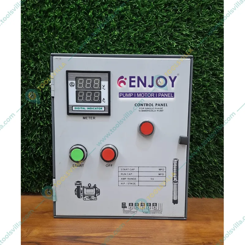 ENJOY 3Hp 1Phase V4 Digital Relay Control Panel, 20-32Amp Relay, 50+50μF Capacitor, for Water Filled Submersible Pumps