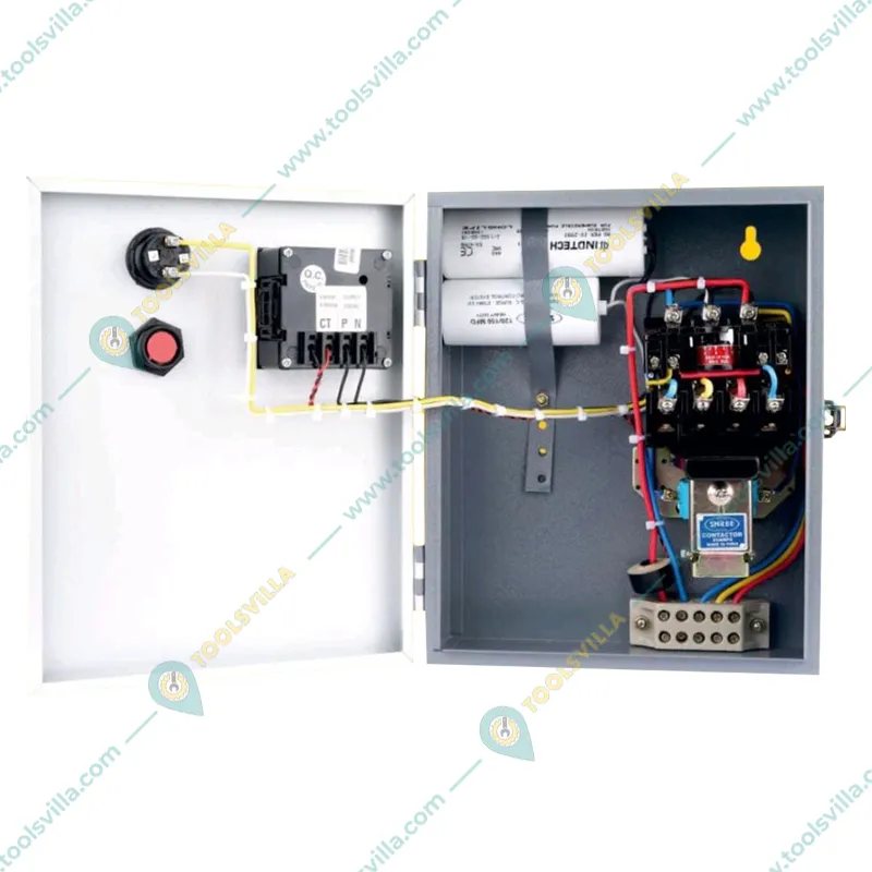 ENJOY 3Hp 1Phase V4 Digital Relay Control Panel, 20-32Amp Relay, 50+50μF Capacitor, for Water Filled Submersible Pumps
