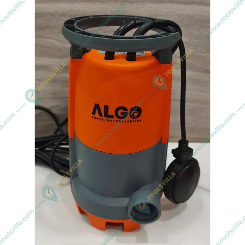 Algo (Zingo-10) 1HP Single Phase Copper Winding Dewatering Sewage Pump For Clear Water With 8M Cable - 1 Year Warranty