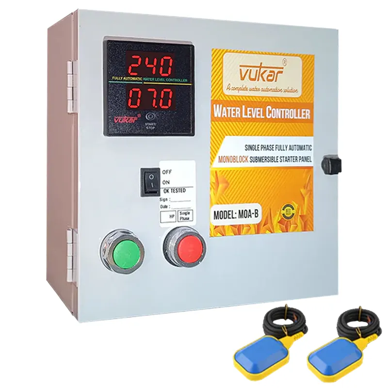 Vukar 3 Hp 1Ph Fully Automatic Monoblock Pump Controller With Float Switch & Motor Safety (MOA-B) - 3 Months Warranty