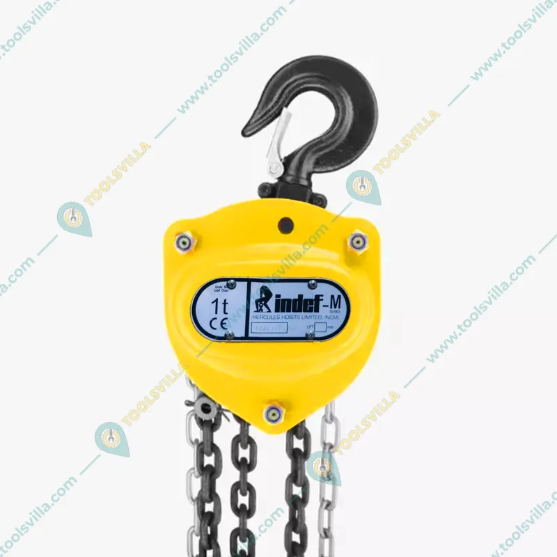 Bajaj indef M Series 1 Ton Single Fall Chain Pulley Block With 6M Load Chain, 6M Hand Chain (1 Year Warranty)