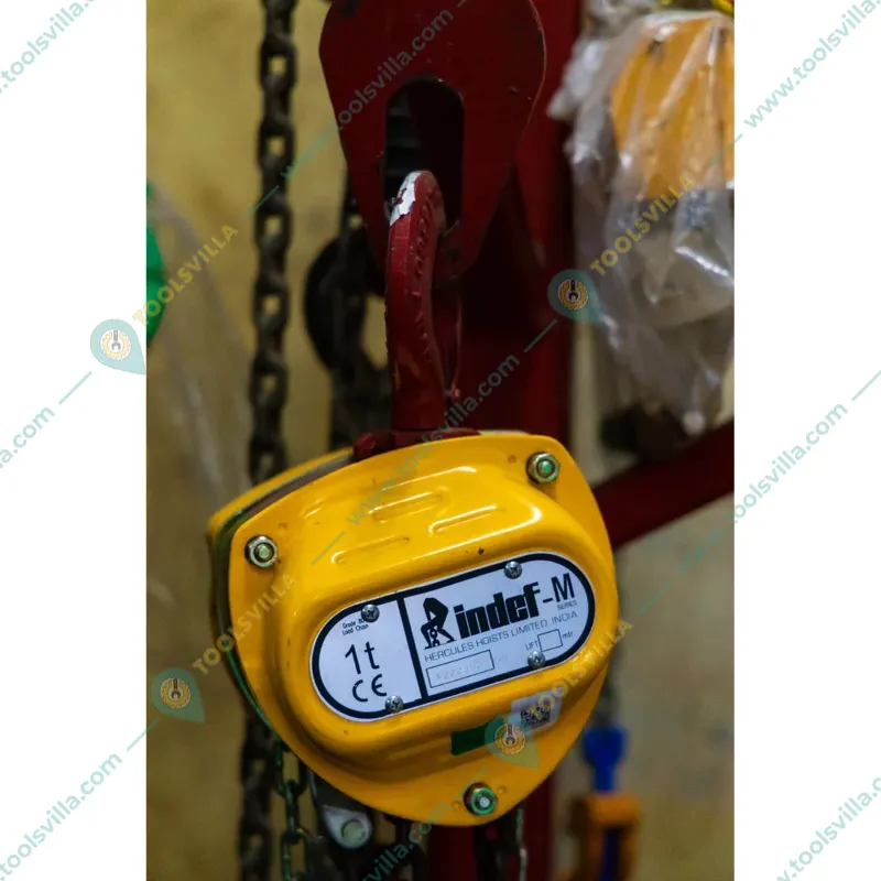 Bajaj indef M Series 1 Ton Single Fall Chain Pulley Block With 6M Load Chain, 6M Hand Chain (1 Year Warranty)