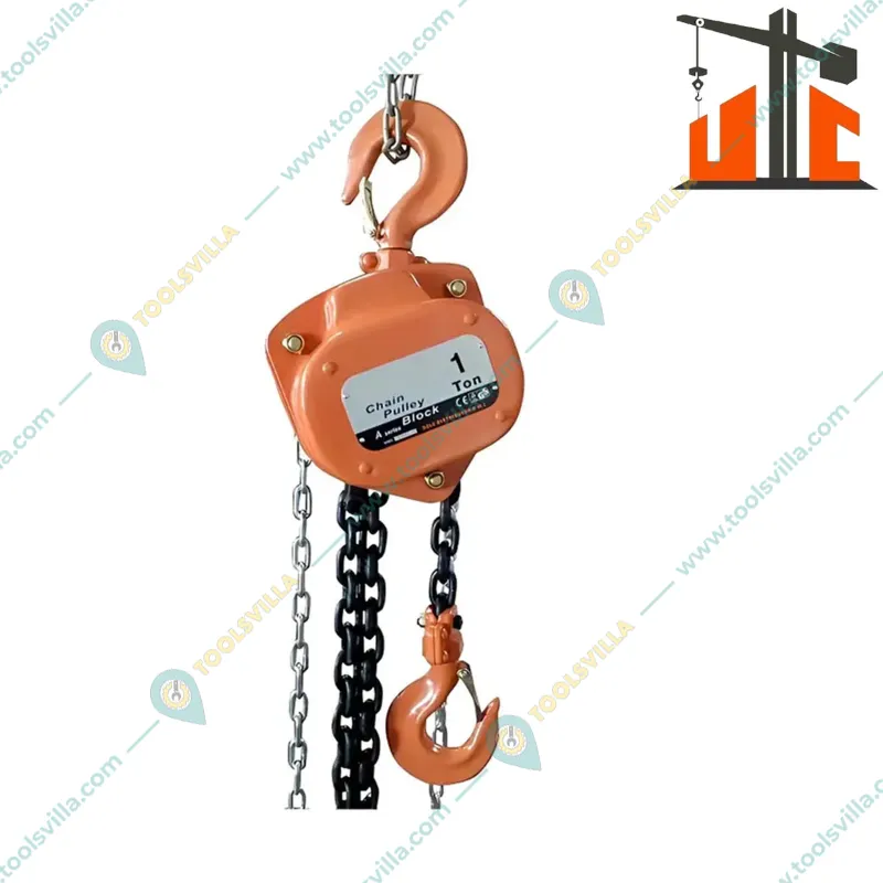 UTC 1 Ton Chain Pulley Block With 3 Meter x 6 mm Load Chain - 3 Meter Standard Lift - Single Fall