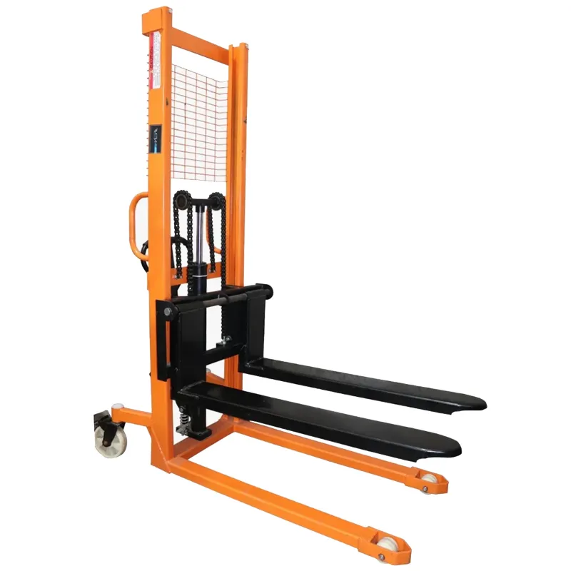 4G 1 Ton 'H' Channel Hydraulic Manual Stacker With 1600 mm Maximum Lifting Height, Fork Size (LxW)- 900 x 650 mm