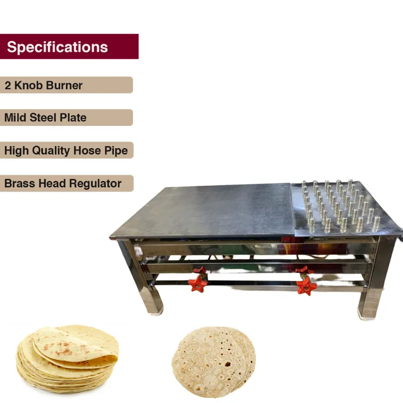 Heavy Duty Stainless Steel 2 Knob Commercial Roti Bhatti