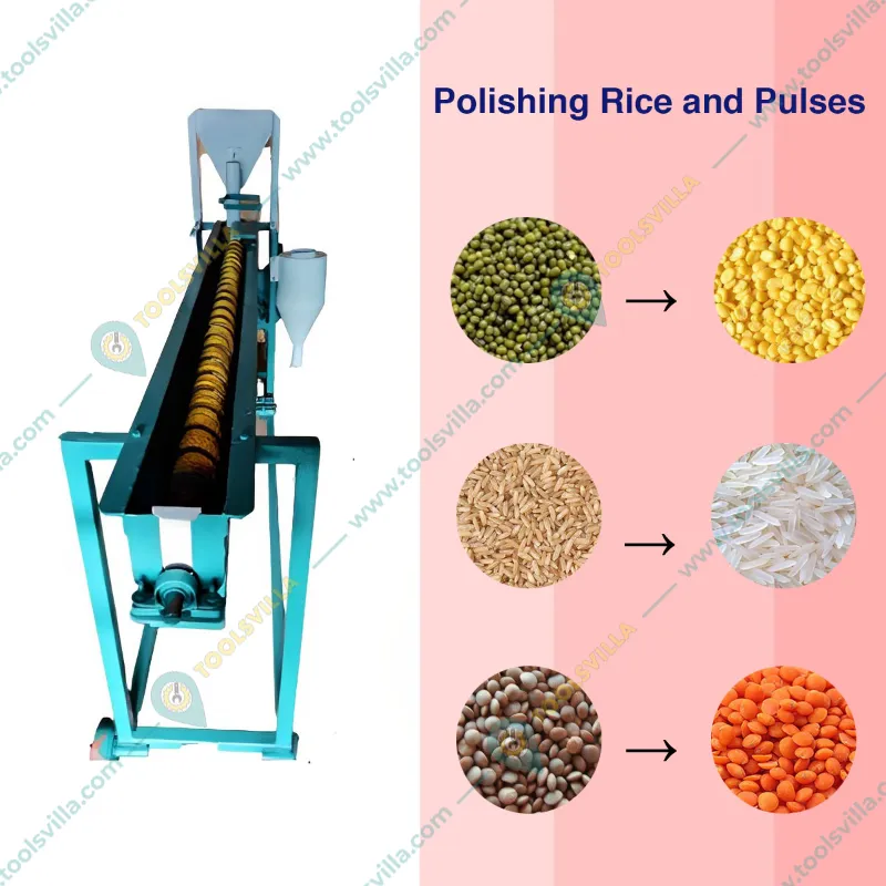 Dafe (PKV) Commercial 2 HP Rice and Pulses Polisher, 300-350 Kg/hr