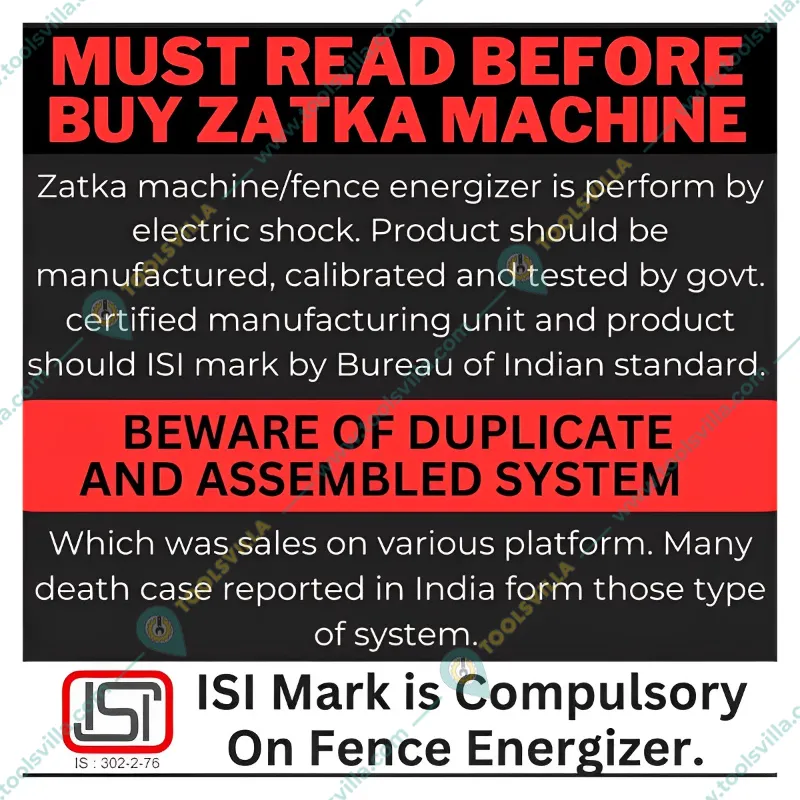 Fieldmaster Solar Zatka Machine for Farm - Agricultural - Included Solar Panel & Battery (2 Joule - 10 Acre Covered)