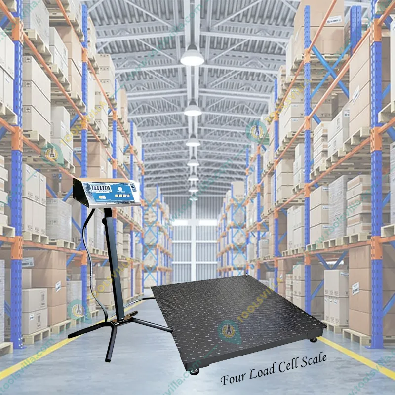 True Weight MS Checkered Platform Scale (Four Load Cell) Weighing Machine, 2000kg Capacity (TWP-2000) with 1-Year Warranty