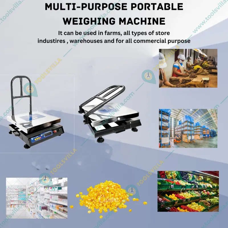 True Weight Bench Foldable Scale Weighing Machine, 200kg Capacity (TWP-200) with 1-Year Warranty