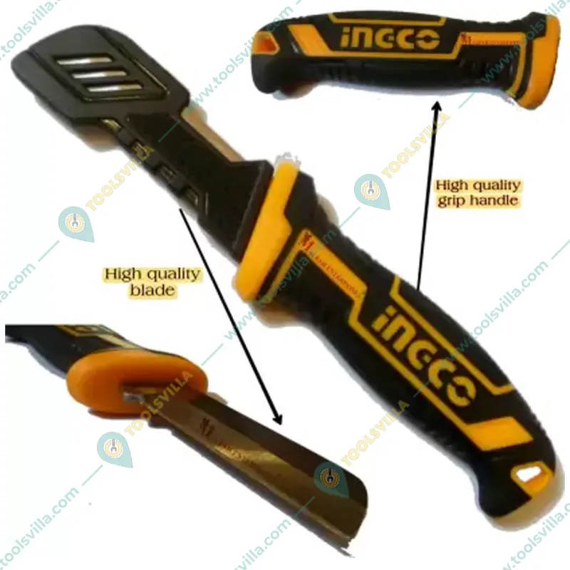 Ingco 200 mm Curved Blade Stainless Steel Knife for Cable Stripping(HPK82001)