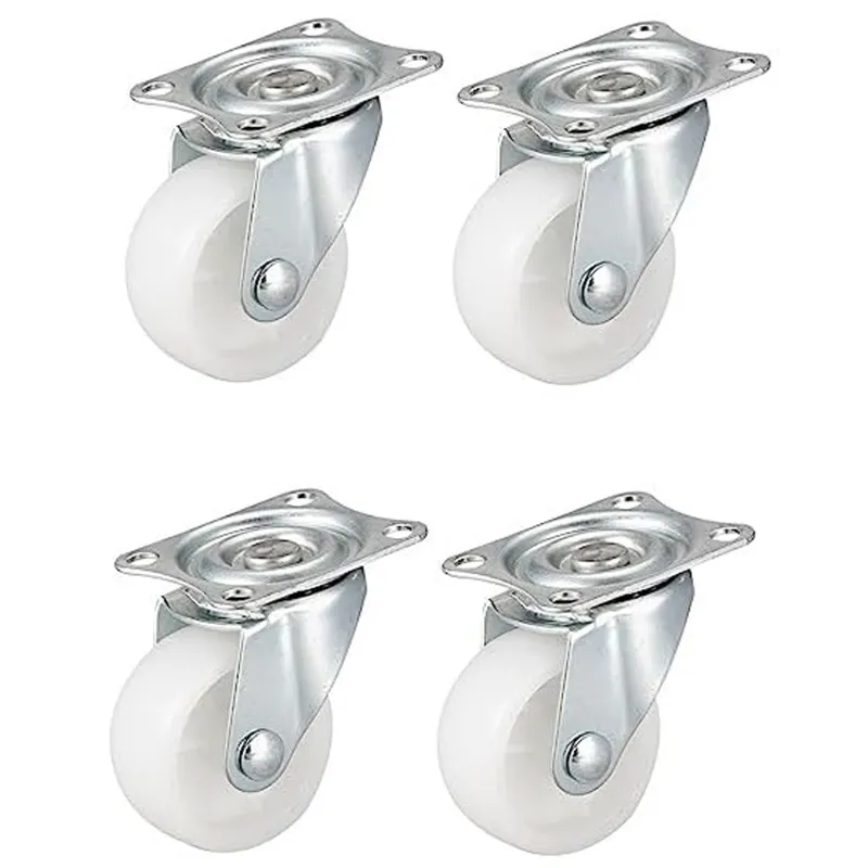 Premium Quality 8 inch Plate Type Movable Caster Wheel, 630 kg Load Capacity (Pack of 4)