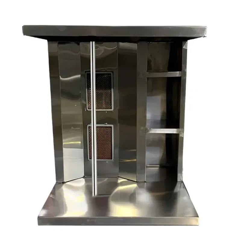  Commercial SS Table Top Double Burner Gas Shawarma Machine with 20 Kg Meat Holding Capacity