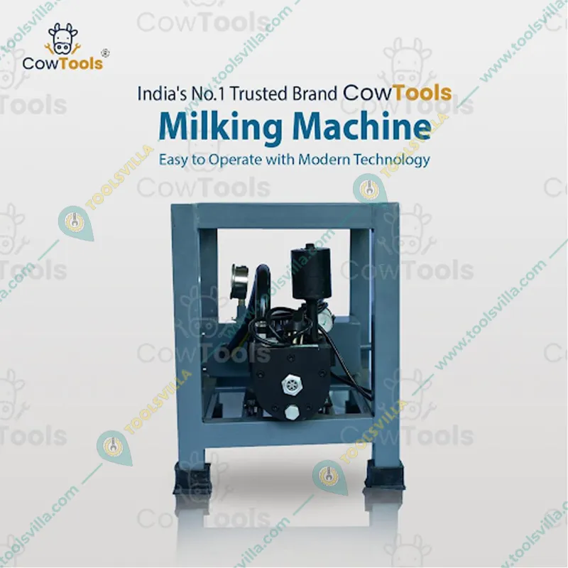 COWTOOLS 0.5 HP Stainless Steel 20L Single Bucket Milking Machine for Cow with Free Accessories