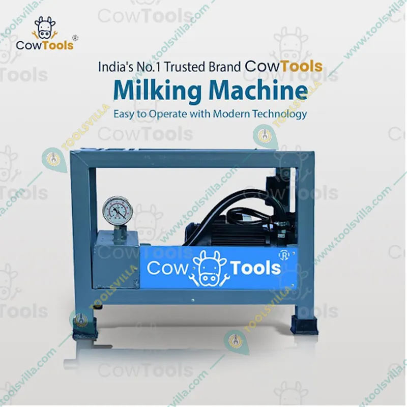 COWTOOLS 0.5 HP Stainless Steel 20L Single Bucket Milking Machine for Cow with Free Accessories