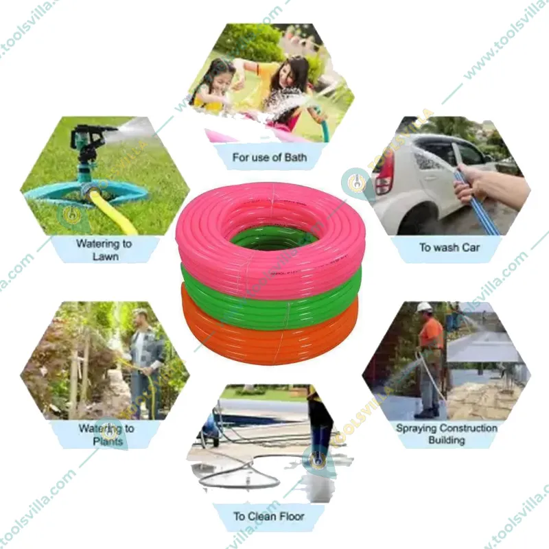 30 Meter Long Lasting Flexible 3/4 Inch (20mm) Garden Pipe for Garden, Lawn, Car Washing and Home Cleaning