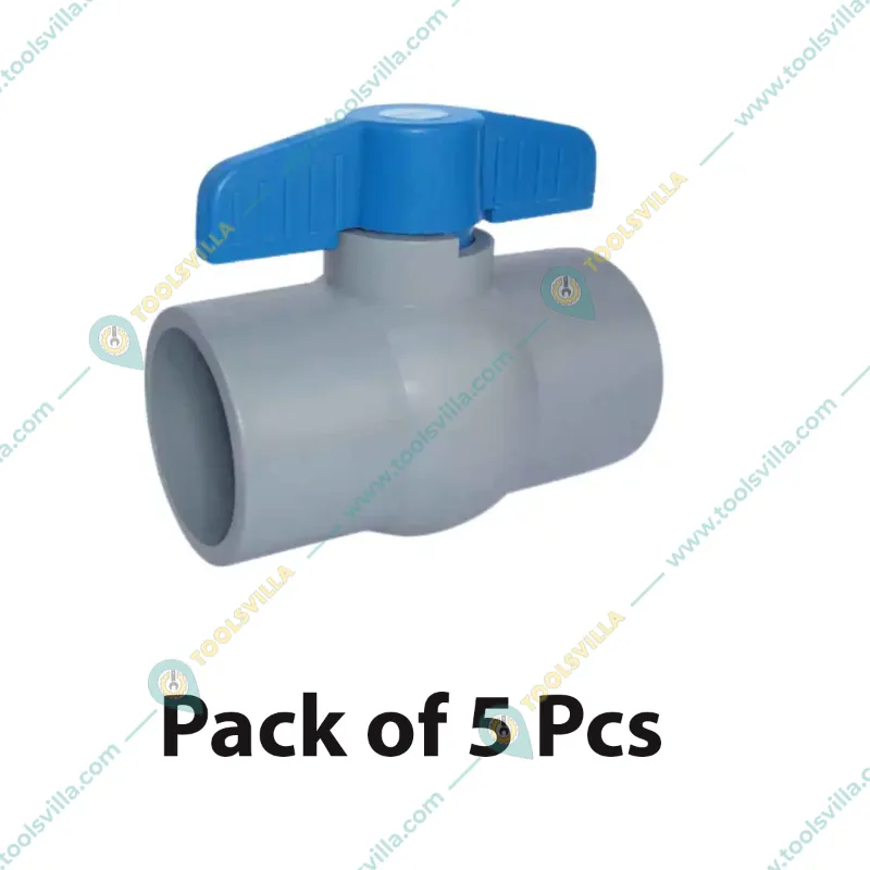 Kamal Agrotech 3/4 inch Plain Ball Valve for Irrigation Purposes (Pack of 5 Pcs)