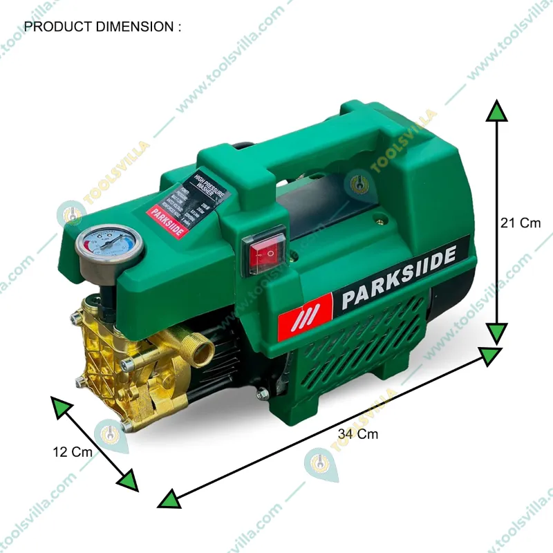 Parksiide 210 Bar, 2100W High Pressure Washer With 9 Required Accessories