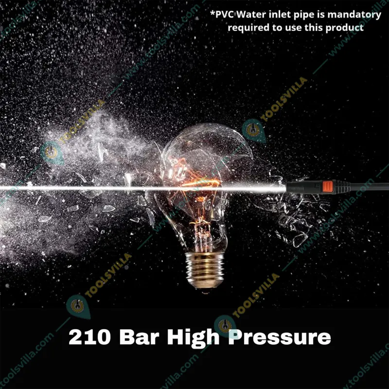 Parksiide 210 Bar, 2100W High Pressure Washer With 9 Required Accessories