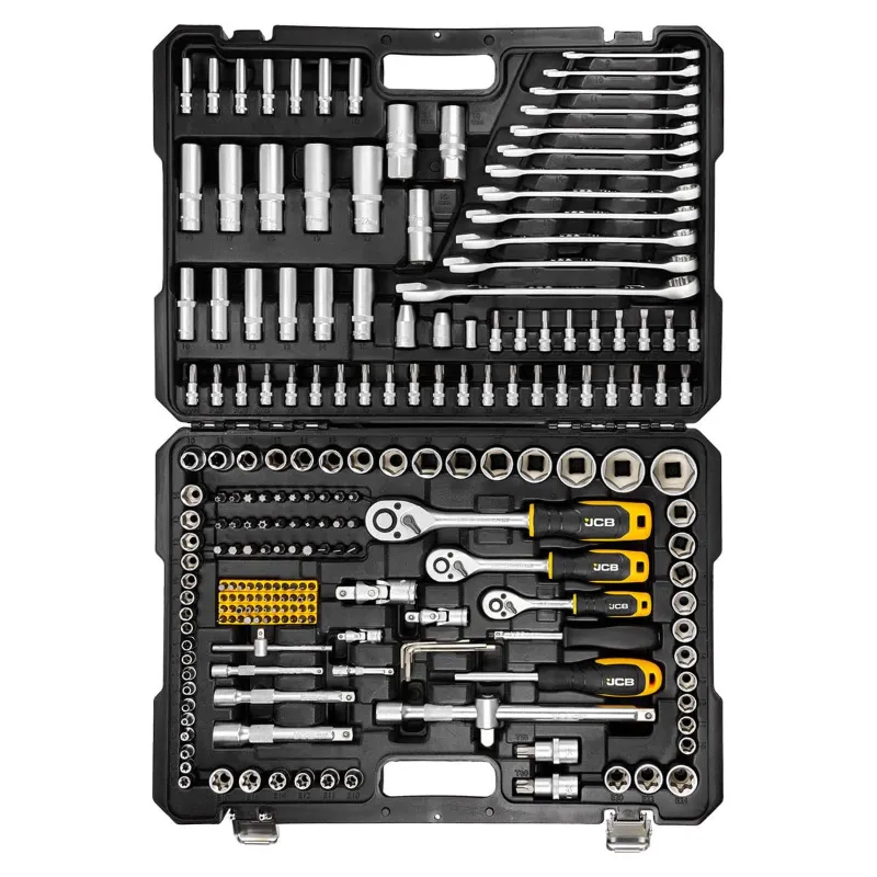 JCB 216 Piece Socket & Bit Set, 1/4″ / 3/8″ / 1/2″ Drive, 4–32 mm (JCB-38841)