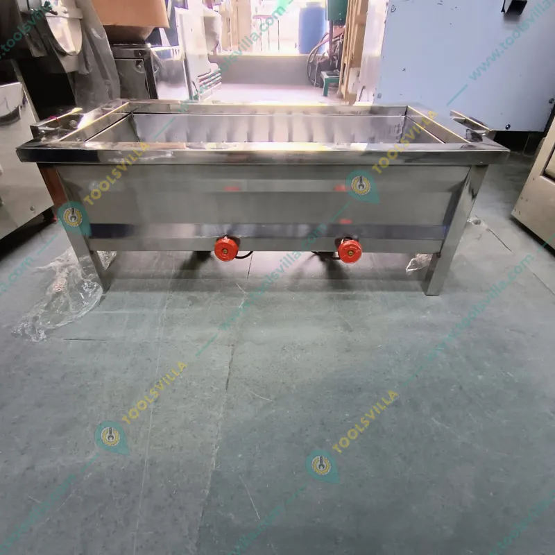 Premium Quality SS 24 inch Gas Operated Barbeque Grill Machine with 8 Skewers 