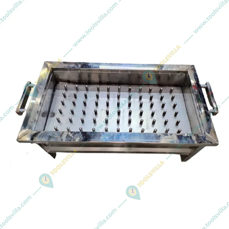 Premium Quality SS 24 inch Gas Operated Barbeque Grill Machine with 8 Skewers 