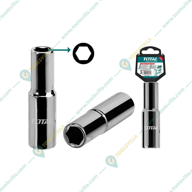 Total 1/2 Inch Drive 21 mm Deep Hexagonal Socket (THTST12213L) Pack of 5