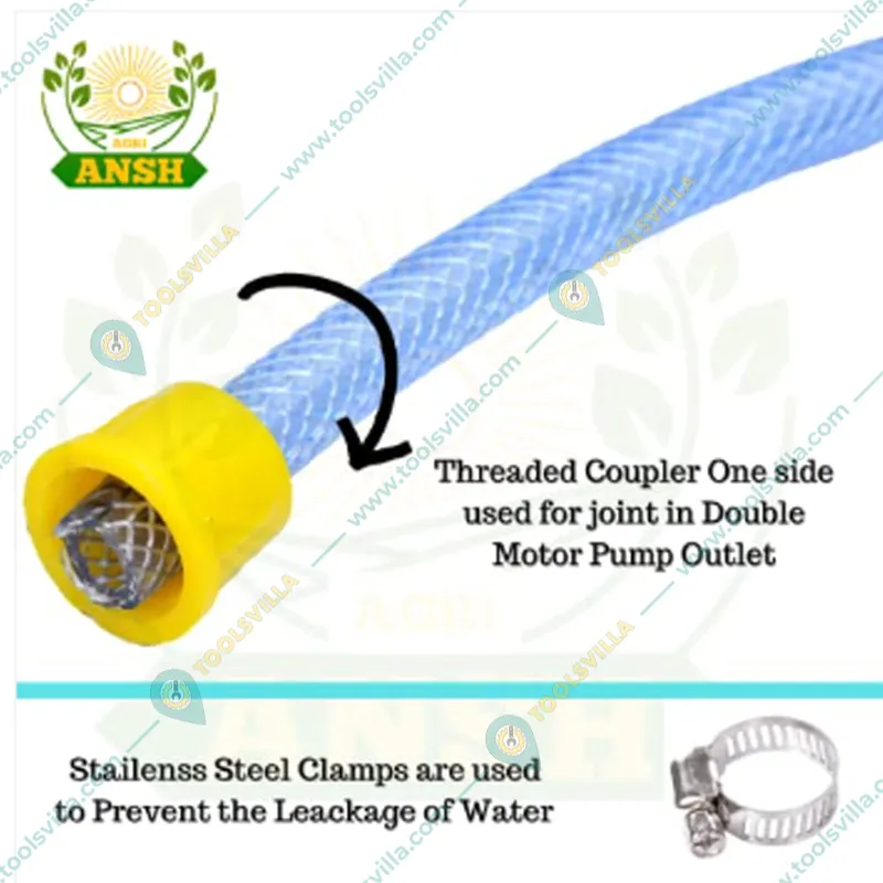 Agriansh 220 PSI 5 M PVC Hose Pipe Used for Gardening, Water dispensing, Home cleaning, Agriculture use