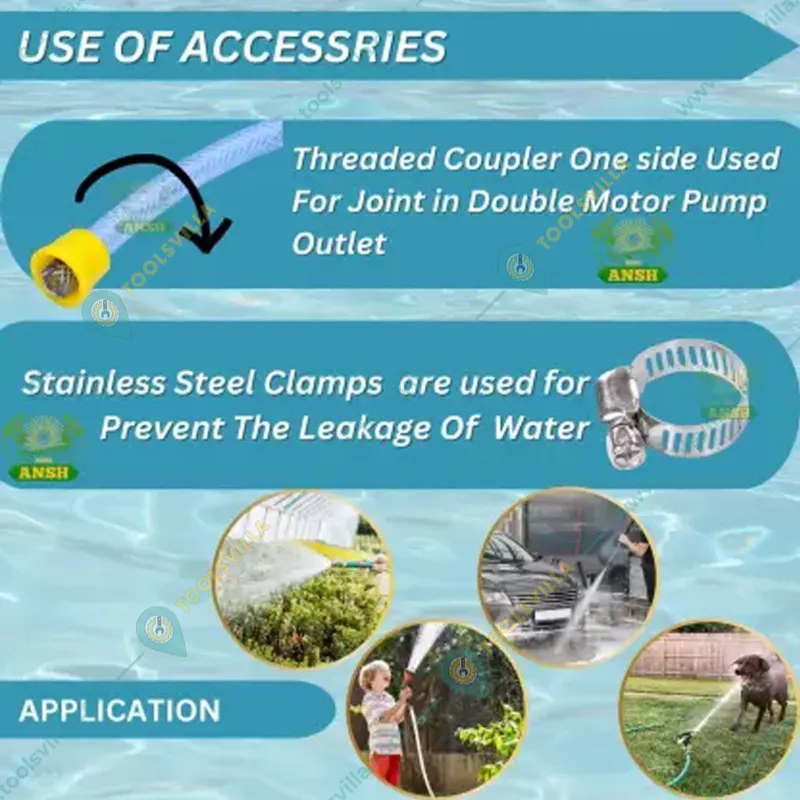 Agriansh 220 PSI 5 M PVC Hose Pipe Used for Gardening, Water dispensing, Home cleaning, Agriculture use