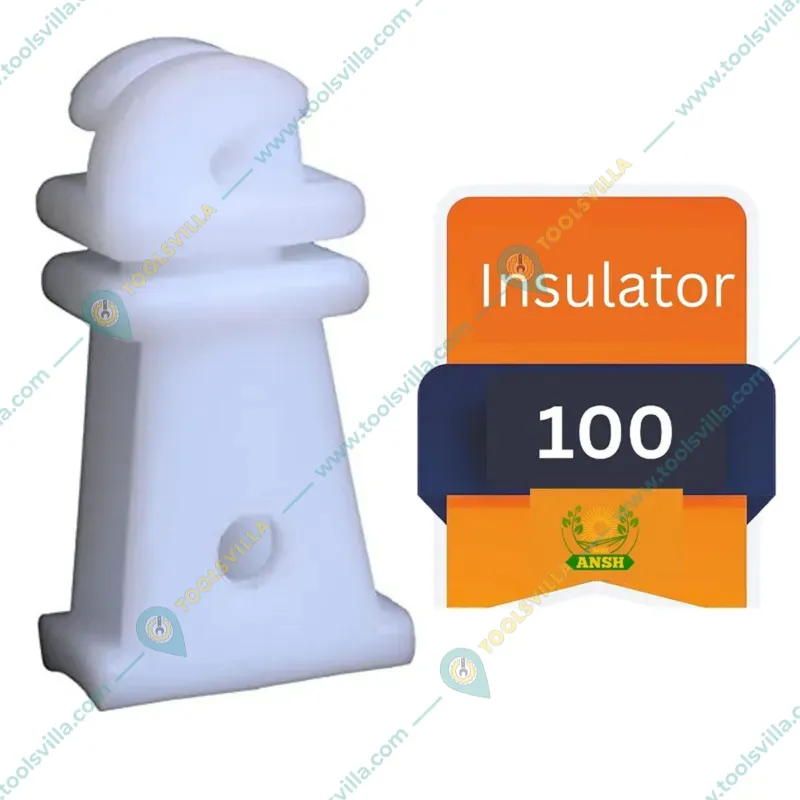 2.25 inch White Plastic Insulator for Solar Fencing/Solar Energizer (Pack of 100)