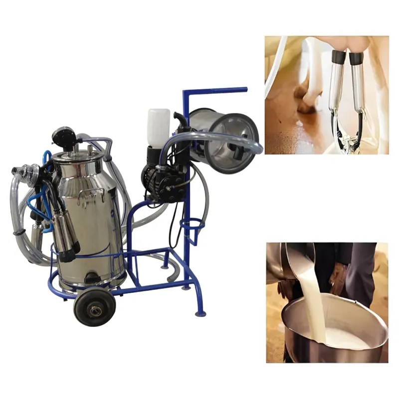 Commercial 0.75HP Trolley Type 22 Liter Single Bucket Milking Machine