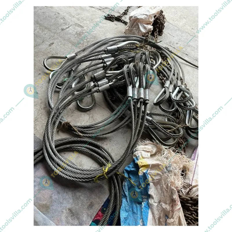 National 22 mm 2 Meter Wire Rope Sling,6x19 IWRC, Single Leg For Lifting, Rigging, and Material Handling
